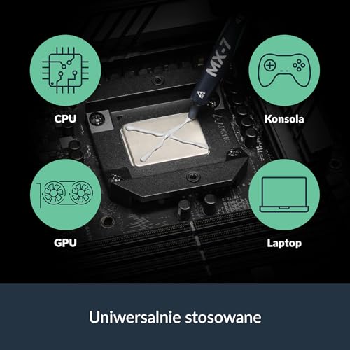 ARCTIC MX-7 (4 g) – Wysokowydajna pasta termoprzewodzącaj do CPU, konsol, procesory, kart graficznych i laptopów. Bardzo wysoka przewodność, długa trwałość, nieprzewodząca, niepojemnościowa