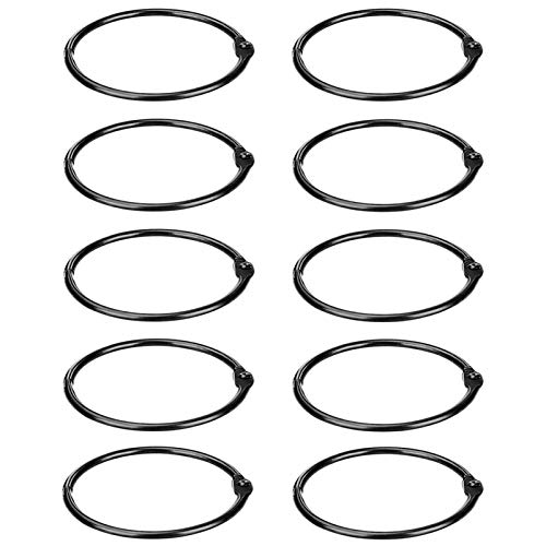Anneaux de classeur acier nickel noir 7,6 cm lot de 10 anneaux de reliure pour grand cahier