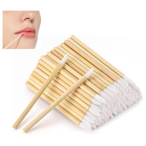 Bamboo Lip Brushes Disposable Applicators Cover