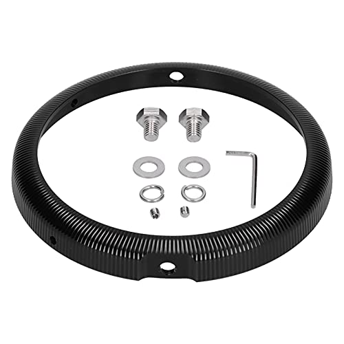 Anello di montaggio universale per fari anteriori in lega di alluminio CNC staffa di per fari a LED per moto resistente leggero facile installare Noir