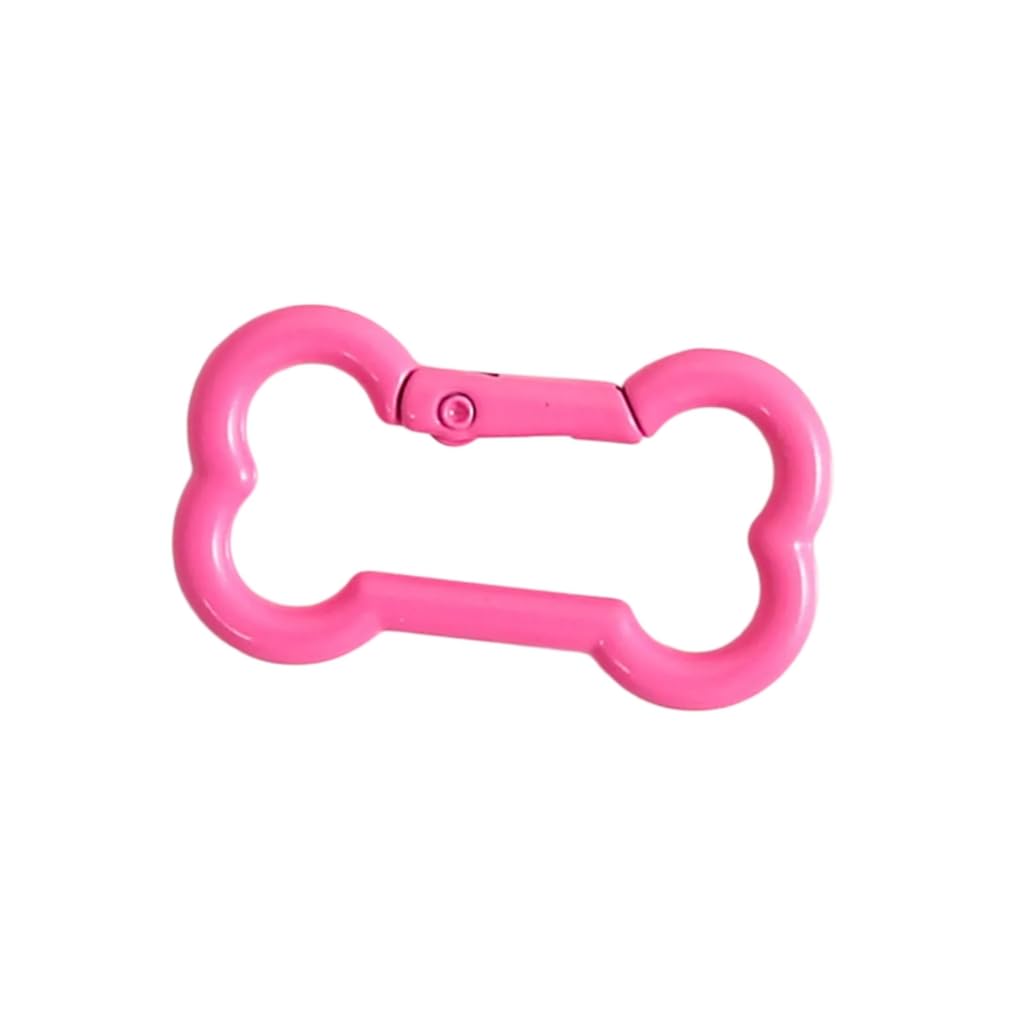 Elnwnnkc Vibrant Bone Keychain Spring Clasp for Pet Lovers Crafting Alloy Jewelry