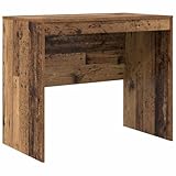 vidaXL Escritorio de Escritura Moderno con Cajón de Almacenamiento | Madera Vieja Sólida Recuperada Tamaño Compacto 90 X 50 76 cm Ideal para Uso en Casa y Oficina Mesa Rústica Marrón