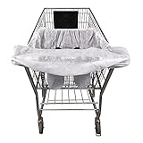 Boppy Disposable Shopping Cart Covers | Ecofriendly White Nonwoven| Resealable 5 Pack, Single Use | Fits Shopping Carts, High Chairs and Playground Swings | All-Around Coverage | 6-48 Months