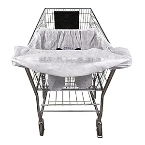 Boppy Disposable Shopping Cart Covers, Ecofriendly White Nonwoven, Resealable Pack, Single Use, High Chairs & Playground…