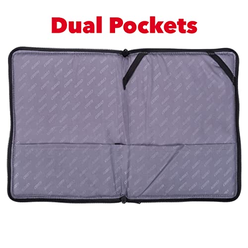 Image of Case It Tablet Binder Accessory, Padded Tablet with 3 Steel Grommets, ffits Any Standard 3 Ring Letter Size Binder, Mesh Pocket on Front, Zipper Closure, TBT-100, Black