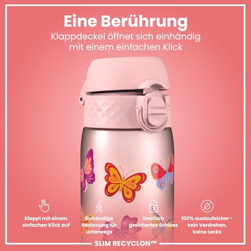 ion8 Trinkflasche 500 ml, Auslaufsicher und BPA-frei