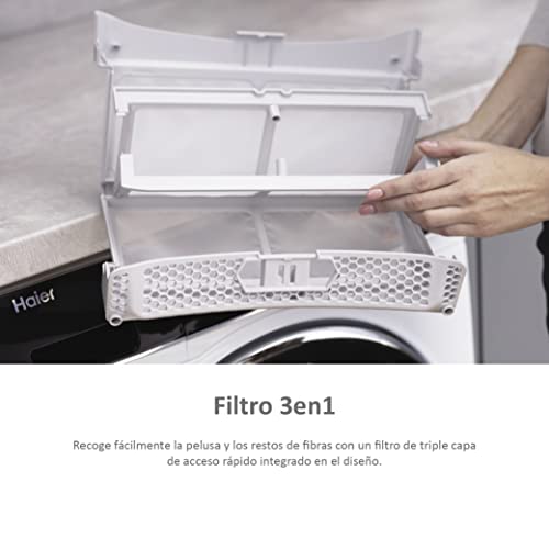 Miniatura 8 de Haier I-Pro Series 7 Hd90-A2979-S- Secadora Con Bomba De Calor De 9kg, Función Vapor I-Refresh, Función Antiarrugas, Depósito De Agua, Inicio Diferido, Motor Inverter, 14 Programas