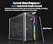 MONTECH King 95 Dual-Chamber ATX Mid-Tower PC Gaming Case, High-Airflow Toolless Panels, Sturdy Curved Tempered Glass Front and Side Panel, ARGB Lighting, King 95 Black US