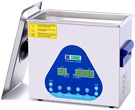 Professional Ultrasonic Cleaner - DK SONIC 3L 180W Sonic Cleaner with Heater Basket Digital Timer for Jewelry,Ring,Eyeglasses,Denture,Watchband,Coins ,Metal Parts,Record,Circuit Board etc(3L,220V)
