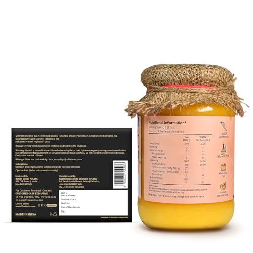 Image of Auric Lab Certified High Altitude Shilajit /Shilajeet Gold Rasin 20g and A2 Bilona Desi Cow Ghee 500 ml