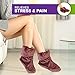 Mars Wellness Heated Microwavable Booties - Microwavable Socks Heated Booties for Women and Men - Herbal Hot/Cold Deep Slippers Women (Mauve)