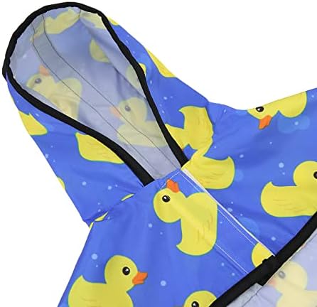 HDE Dog Raincoat Jacket Reflective Adjustable Hooded Pet Poncho Rain Coat with Leash Hole for Small to X-Large Dogs Rubber Ducks - XL - 3