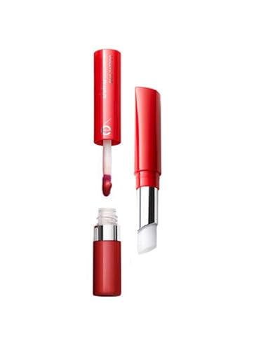 Esika Colorfix Duo Tattoo 24H Plus Lápiz labial, bálsamo hidratante, alta carga de color de larga duración, color Rojo Passion