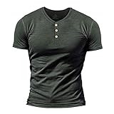 ENTSPANNUNGSFIT -Reguläre Passform für dieses Henley-T-Shirt mit Rundhalsausschnitt und 3 Knopfleisten unterhalb des Ausschnitts. Wenn Sie gut gebaut sind, zeigt Slim Fit Ihren muskulösen Körper perfekt.