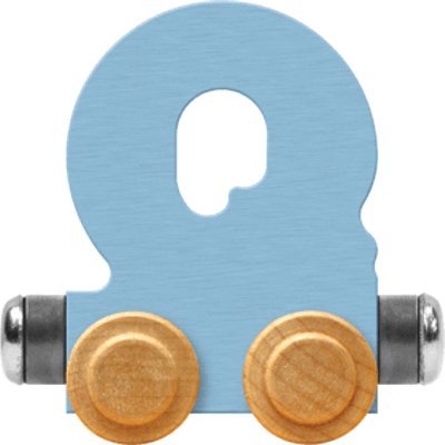 Maple Landmark NameTrain Pastel Letter Car Q - Made in USA (Blue)