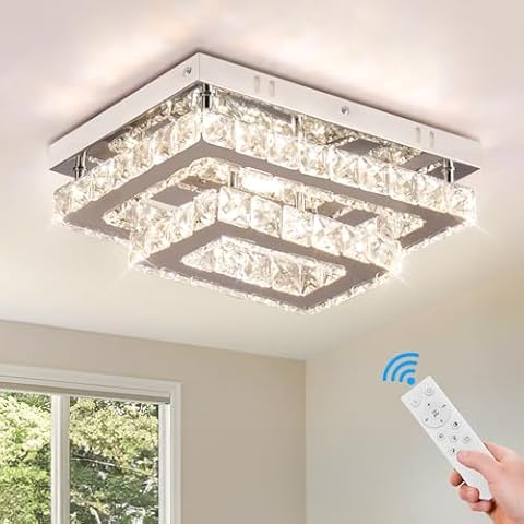 Finktonglan Crystal LED Ceiling Light Fixture Cover