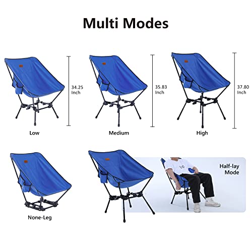Moon Lence Adjustable Camping Chair For Adults, Heavy Duty For Heavy People, Lightweight Compact Portable Folding Chair Lawn Chair Beach Chair #TOP2