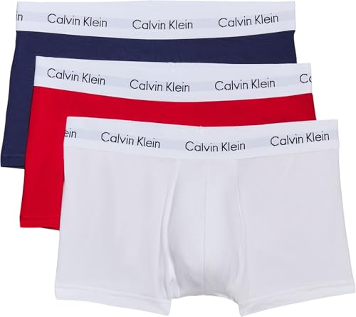 Calvin Klein - Pack de 3 Shorties - Homme - Rouge/Blanc/Bleu - S