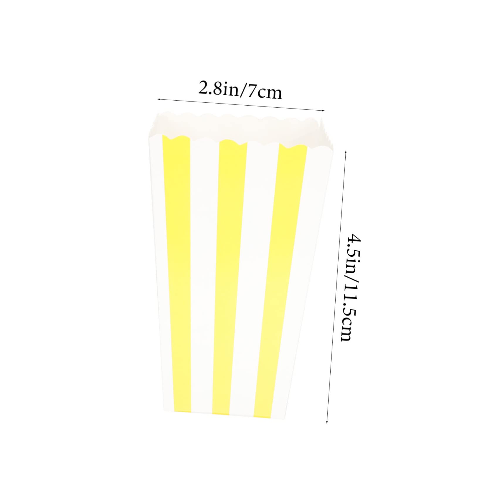 ABOOFAN 60pcs Boxes Party Snack Containers Popcorn Paper Boxes with Striped Design Nights Birthdays and Gatherings for Popcorn Candy and