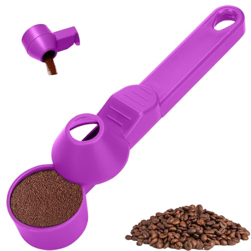 Palksky Coffee Scoop & Funnel for Reusable K Cup Refillable Coffee Pods,2 Tablespoon Coffee Measuring coffee Scooper,1PCS(Purple)