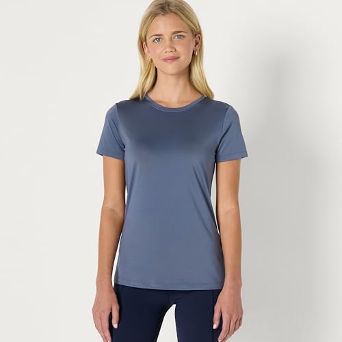 Image of Amazon Essentials Women's Active Quick Dry Tech Stretch Short-Sleeve Crewneck T-Shirt, Multipacks