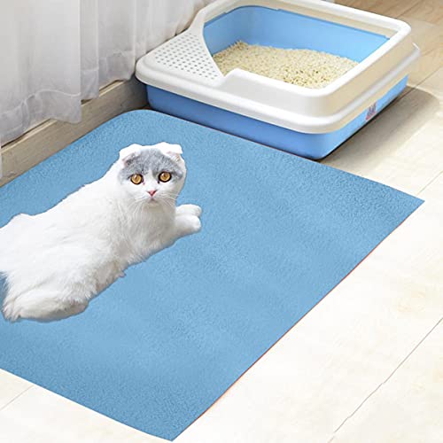 Image of Trance Trance Home Linen Medium Size Pet Sheet / Size - (100cmx70cm) 100% Waterproof with Airflow Technology, Soft, Hypo-Allergenic, Washable Pet Dry Sheet, Potty Trainer, Sky Blue