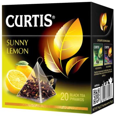 Curtis Black Tea Sunny Lemon 20 Tea Pyramids (Pack of 2)