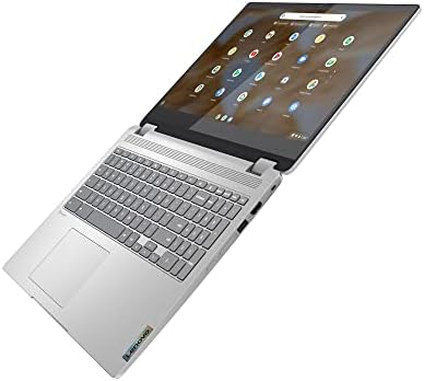 Lenovo IdeaPad Flex 3 15.6 Inch Touch Full HD Chromebook, Intel Pentium, 8GB RAM, 128GB SSD, Chrome OS - Arctic Grey Laptop