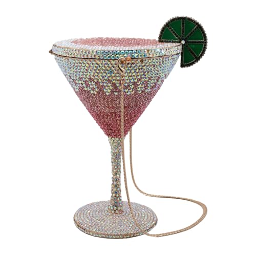 Image of Women Goblet Rhinestone Evening Bag Cocktail Cup Diamond Clutch Funny Crystal Prom Handbag Wedding Purse for Party