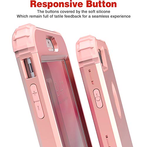 Idweel Iphone 8 Plus Case, Iphone 7 Plus Case With Tempered Glass Screen Protector, 3 In 1 Shockproof Hybrid Heavy Duty Protection Hard Pc Cover Soft Silicone Bumper Full Body Durable Case, Rose Gold #TOP6
