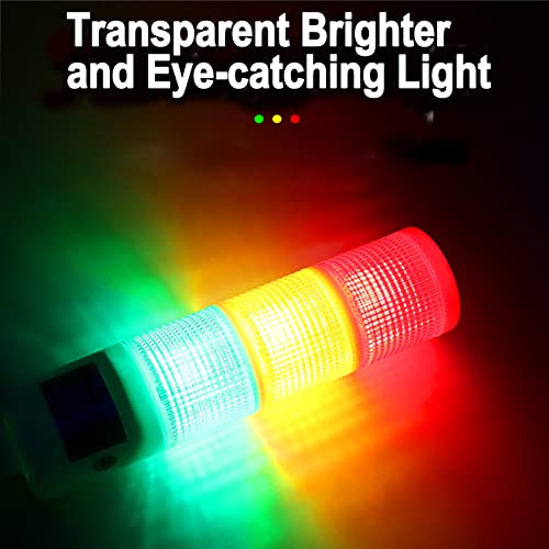 Led Signal Tower Stack Lights, Red + Orange + Green 3-Layer Column Warning Light, 24V Industrial Alarm Light Flash Lamp Safety Indicator With Rotatable Base For Machine Monitoring, Factory Workshop #TOP2