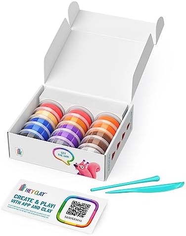 HEY CLAY Forest Animals Set - Colourful Modeling Air Dry Clay for Kids - Air Dry Clay Kit 15 cans and sculpting tools with Fun Interactive Instructions App 2 41m2mWYbnkL. AC