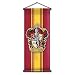 Harry Potter Style Striped Banner - Gryffindor Flag 43in x 16in - High Quality Wall Scroll - Ready to Hang - Perfect Barware Man Cave Gift - Unique HP Collectible Accessories
