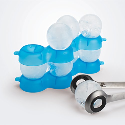 Set de 2 moldes para hielo esférico Tovolo azul miniatura 2