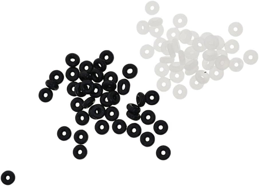 Enakshi® 6x100 Pieces Silicone Rubber Stoppers for Chain Charm Bracelets Black + Clear|Crafts | Beads & Jewelry Making | Beads