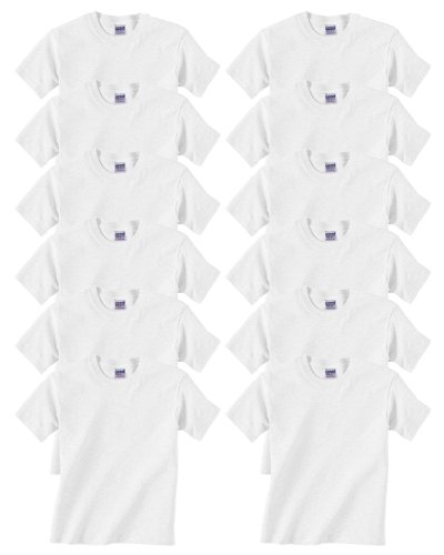 Gildan Youth Heavy Cotton T-Shirt, White, X-Large ( Pack12 )