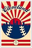Cleveland Indians Vintage Baseball Poster (12x18) Vintage Sports Decor Unframed Wall Art Print Poster Home Decor Premium baseball bedroom decor man cave decor baseball poster vintage sport decor