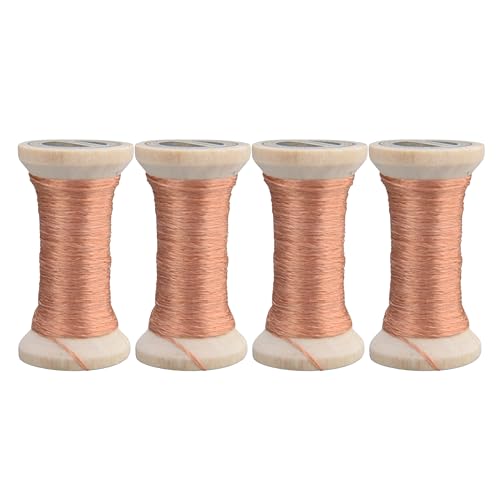MINGGUXIUYI 100% Mulberry Hand Dyed Silk Embroidery Thread, Embroidery Floss, 4 Spools Each 24 Yards (100-4)