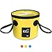AUTOPkio Cubo Plegable 20L - Cubo Plegable portátil Portador de Agua Contenedor de Lavado para Acampar Senderismo Pesca Viajes (Amarillo)