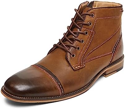 Steve Madden mens Jefries Combat Boot, Dark Tan, 10.5 US