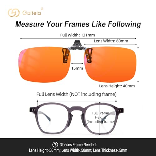 Goiteia Okulary blokujące niebieskie światło, klips do komputera i gier dla lepszego snu w nocy, przeciw zmęczeniu oczu, odpowiednie do ekranów, gier, telewizorów, telefonów komórkowych, Nightfall - obrazek 6