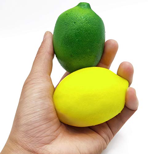 Ronyoung 30Pcs Faux Yellow Lemons Artificial Fruits Fake Lemons Lifelike Simulation For Lemonade Party Kitchen Table Summer Decorations (Yellow) #TOP3