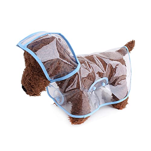 Milisten 防水子犬用レインコート 中型犬用レインコート 小型犬用の犬用レインコート 子犬レインジャケット 猫のレインコート フード付き犬用レインコート 透明なレインコート ペットレインコート