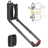 Mimoke Soporte de pared ajustable para bicicleta que ahorra espacio, diseño de elevación fácil con brazo plegable y función giratoria (1)