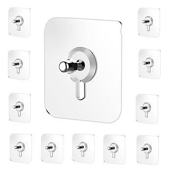 JIALTO Adhesive Nails Wall Poster Non-Trace Stick Wall Hooks for Hanging Strong/Adhesive Hooks/Heavy Duty for Hanging/Durable Practical Transparent Hooks for Wall Without Drilling (Nail Hook-10) - image, photos