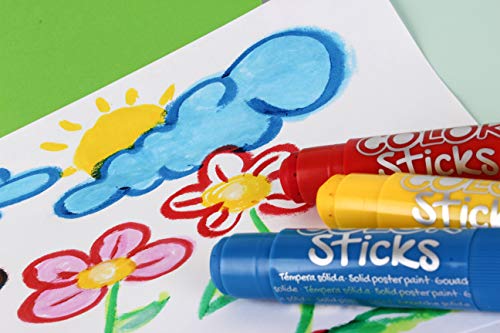 APLI Kids 14228 - Color Sticks Clásicos - Témperas sólidas para niños, 12 u.