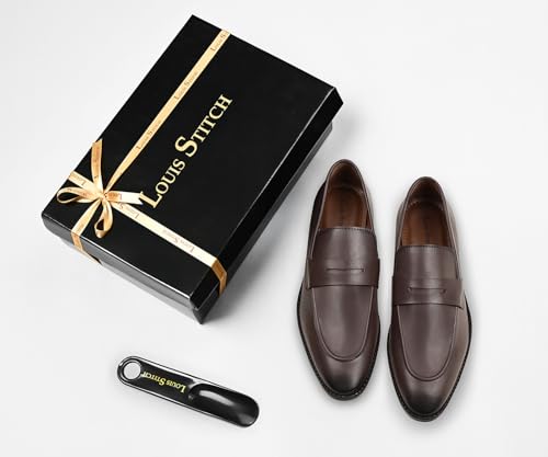 Image of LOUIS STITCH Loafers Formal Shoes for Men | Slip-On Moccasins | Ideal for Business, Casual, Parties (RGMC S)