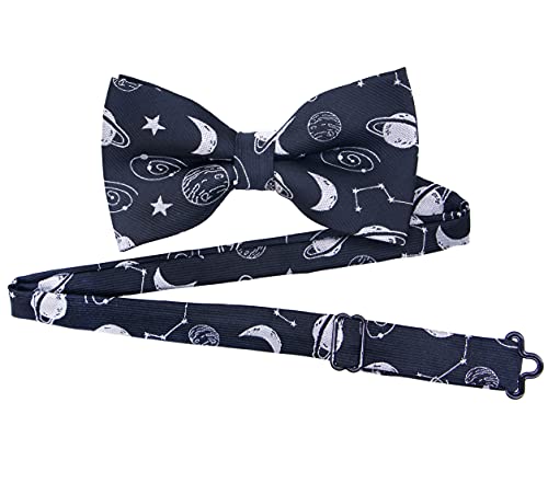 Ocia Mens Pattern Bow Tie Fun Novelty Pre-Tied Bowtie For Men And Boys (Black-Space) #TOP3