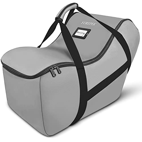 Infant Car Seat Travel Bag Compatible with All Nuna Pipa Car Seat and Base, Chicco KeyFit 30 and Base, Padded Car Seat Bags for Air Travel, Carseat Travel Cover with 5 Protective Bumper Feet, Grey