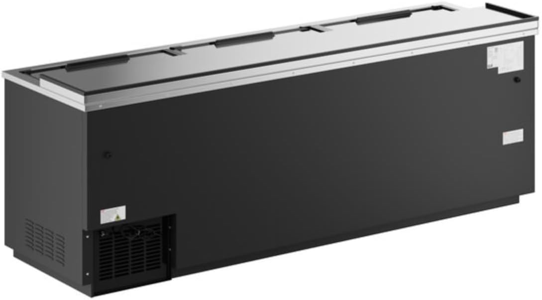 Commercial Horizontal Bottle Cooler with Sliding Lid, Back Bar Beverage Refrigerator for Bars & Restaurants, Heavy-Duty Bottle Storage Cooler, Multiple Sizes & Colors (Black, 95")